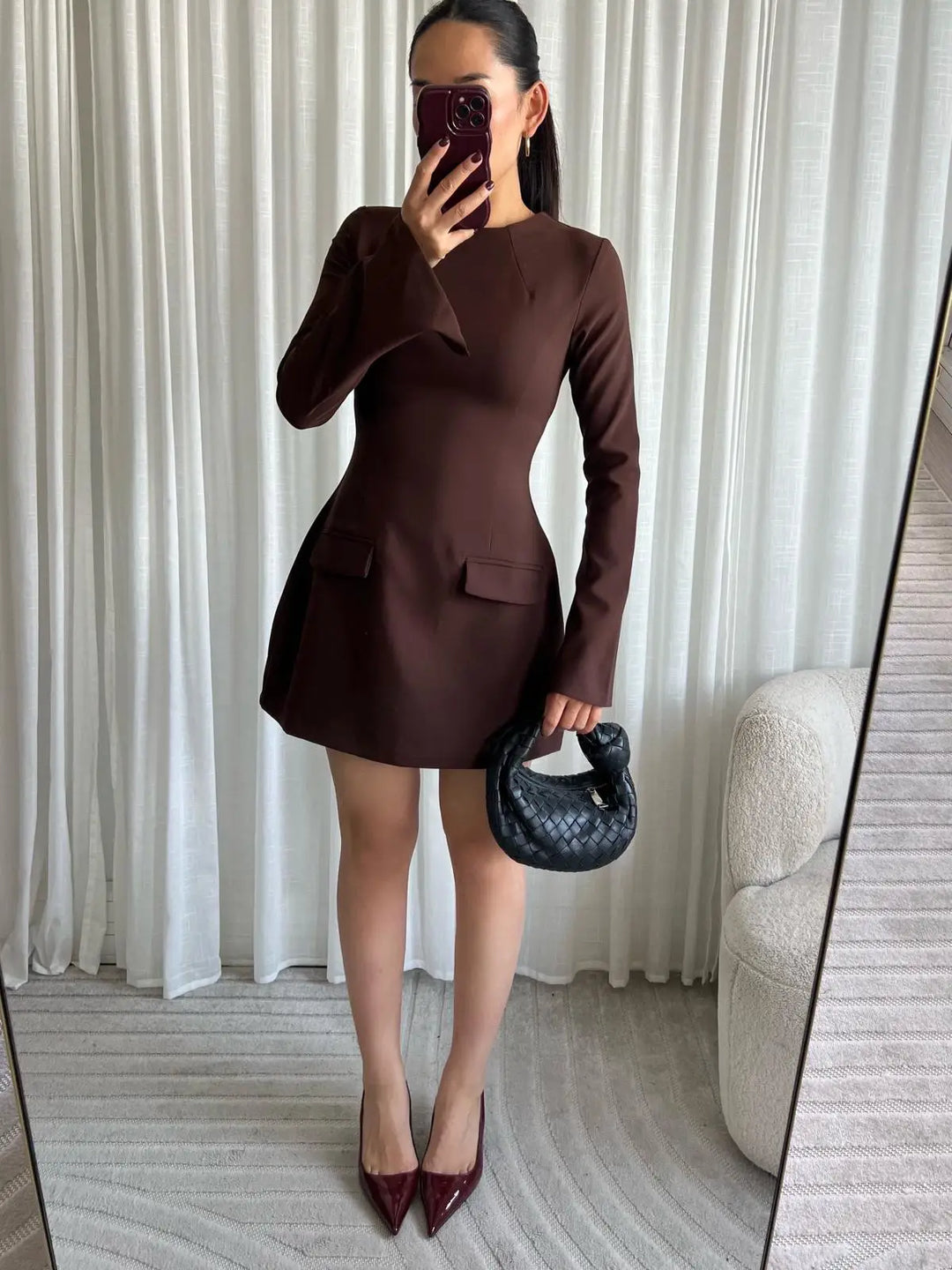 Chloe ♡ Chocolate Hourglass Mini Dress